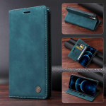 Vintage odinis atverčiamas dėklas, skirtas Samsung Galaxy A15 A54 A34 A24 A14 A05S A32 A22 A23 A73 A53 A52S A71 A51 M32 5G M22 piniginės kortelės lizdo knygos stovo dangtelis Samsung M23 5G mėlyna