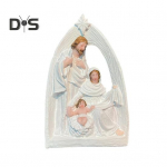 &Scaron;ventoji &Scaron;eima Derva figūrėlė Gimimo Advento statula Juozapo Mergelės Marijos Jėzaus Gimimo skulptūra Namų biuro Dekoratyvinis ornamentas balta