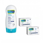 Cetaphil Kūdikių &scaron;ampūnas ir prausiklis, 230 ml ir &scaron;velnus kūdikių muilas 75 g (Pakuotėje 2 vnt) - Kombinuotas