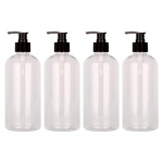 4 vnt. 500 ml skaidrūs pompiniai buteliai Patvarus ne&scaron;iojamasis dizaino, daugkartinio dizaino &scaron;ampūno losjono muilo dozatorius, neturintis BPA gryna