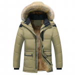 Vyri&scaron;ka &scaron;ilta striukė Winter Casual plius dydžio &scaron;ilta striukė su pamu&scaron;alu pamink&scaron;tinta striuke