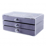 Skaidrus dangtelis Prakti&scaron;kas, stilingas, dulkėms atsparus griovelio dizaino papuo&scaron;alų laikiklis pilka