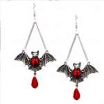 Nauji punk stiliaus papuo&scaron;alai Priedai Lydinys Gothic Bat Red Alyvinis la&scaron;as Penkiakampis Star Cross Kabliukas Pakabukas Auskarai Papuo&scaron;alai