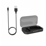 Ausinių įkrovimo dėklas Ne&scaron;iojama ki&scaron;eninė įkrovimo dėžutė, skirta Plantronics Voyager Legend juoda