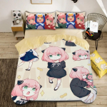 Mielas Spy x family Anya antklodės užvalkalas, Anime Spy Family patalynės komplektas, Vaikinų mergaičių vieno dviviečio karali&scaron;ko dydžio antklodės užvalkalas EU single(135x200cm)