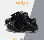 2025 Moteri&scaron;ki bėgimo bateliai Mieli Harajuku sportbačiai Nauji mėlyni Storio pado sportbačiai studentams Lauko Laisvalaikio rožiniai Vulkanizuoti batai 39 juoda