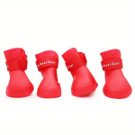 Batai naminiams gyvūnėliams Mieli batai naminiams gyvūnėliams &scaron;unų batai nuo lietaus Slystanti &scaron;unų batai L raudona