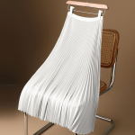 Moteri&scaron;kas senovinis midi sijonas platus elastingas juosmuo auk&scaron;tu juosmeniu, klostuotas A linijos sijonas vientisos spalvos lygaus atlaso ilgas sijonas XXXXL
