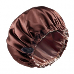 Nightcap with Elastic Band 2-layered Extra Large Sleeping Satin Bonnet Smooth High Density Women Braids Curly Night Hat Sleeping Cap for Home Salon kava