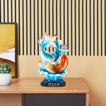 12.8 inch Chinese Feng Shui Fishes Statue Centerpiece Collections Resin Sculpture Figurine for Red Fishes