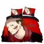 Jujutsu Kaisen patalynės komplektas, Satoru Gojo patalynės komplektas paaugliams berniukams suaugusiems, Japonijos garsaus anime antklodės užvalkalų komplektai 135x200cm 2pcs