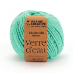 Coton pour macram&eacute; &oslash; 2,5 mm x 80 m - vert d'eau