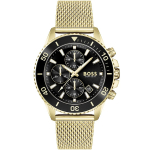 Hugo Boss 1513906 Nerūdijančio plieno vyri&scaron;kas laikrodis 45 geltona