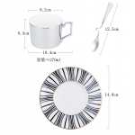 Titano sidabro veidrodinio atspindžio kavos puodelis su lėk&scaron;tute, logotipas pagal užsakymą, europieti&scaron;kas kavos puodelis, lėk&scaron;tutė, popietinės arbatos puodelių rinkinys 220ml