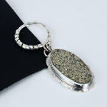 Natūralus piritas druzy brangakmenis sidabrinis pakabukas i&scaron; 925 sterlingų sidabro - Rankų darbo dizainas, Papuo&scaron;alas kasdieniam ne&scaron;iojimui, Unikalus pakabukas Velykų dovanos 2.36" auksinė