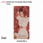 Jennie 1-asis studijos albumas Ruby oficialus foto atvirukas, atvirukas, plakatas KPOP Ticket (Jane ver.)