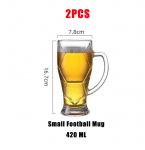 2 VNT. Europos taurės alaus bokalas Didelės talpos 420ml/620ml Baras Namai Sutir&scaron;tintas Amatinio alaus bokalas Super storas stiklas 501-600ml