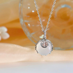 Fuzi agato apvalios sagties karoliai Nacionalinio stiliaus kinieti&scaron;ko charakterio lengvo prabangaus auk&scaron;to jausmo apykaklės grandinėlė