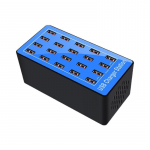 USB įkrovimo stotelė 20 prievadų 100W daugkartė įkrovimo stotelė keli prievadai USB įkroviklis įkrovimas i&scaron;maniesiems telefonams, plan&scaron;etiniams kompiuteriams, USB įrenginiams EU Plug mėlyna