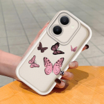 Mink&scaron;tas silikoninis kvadratinių kopėčių spausdinimo ra&scaron;tų telefono korpusas, pilnas dangtis, fotoaparatas, atsparus smūgiams, guminis dėklas, skirtas Vivo Vivo Y29 5G juoda
