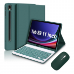 &bdquo;Samsung A9 Plus&ldquo; plan&scaron;etinio kompiuterio dėklas su S9 FE nuimama &bdquo;Bluetooth&ldquo; klaviatūra ir pele &ndash; A78 apsauginis dangtelis TAB A8 10.5