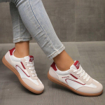 Large Size Dexun Shoes Women's Fashion Sports Leisure Comfortable Versatile Comfortable Board Shoes 36 raudona