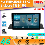 Automobilinis radijas Carplay skirtas MERCEDES-BENZ S-klasei 1991-1998 Navigacija GPS Multimedijos grotuvas Android Auto Autoradijas Wifi Stereo Ne 2din 4 core 1+32 carplay blue