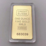 1 COPY CREDIT SUISSE 1 OZ Auksu dengtos juostos proginių monetų kolekcija proginių monetų su skirtingais numeriais 1Pcs