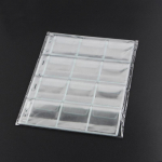 9/12 Grids Klasikinis plastikinis monetų laikiklis, lak&scaron;tų saugojimo kolekcija Pinigų albumo dėklas 12-Grids