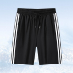 Vasaros vienspalvės vyri&scaron;kos laisvos kelnės Penkios laisvalaikio madingos kūno rengybos kelnės Patogūs bėgimo &scaron;ortai Kietos ir permatomi &scaron;ortai 2XL juoda