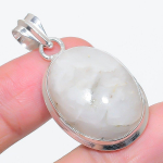 Natural Moonstone Gemstone 925 Sterling Silver Jewelry Pendant 1.69 p5l26