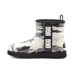 UGG Classic Clear Mini Batai Marmuriniai Balti Juodi (Moteri&scaron;kos) Moteri&scaron;ki sportbačiai 1120778-BLK 36