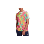 Adidas Originals Trefoil I&scaron;siuvinėtas Logotipas Dažyta Tie-Dye Sportinė Mar&scaron;kinėliai su Apvalia Kaklo I&scaron;kirpte Trumpomis Rankovėmis Vyri&scaron;ki Vir&scaron;utiniai Drabužiai Daugiaspalviai GN2105 S beige