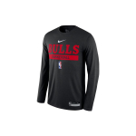Nike NBA Chicago Bulls Treniruočių Dri-Fit ilgomis rankovėmis mar&scaron;kinėliai Juodi Vyri&scaron;ki Streetwear DR6509-010 L
