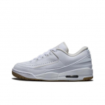 Air Jordan 2/3 Balti Gumos Moteri&scaron;ki Sportbačiai Gumos-&Scaron;viesiai Rudo Fanto FZ4122-102 38