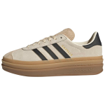 adidas Gazelle Kreminiai Juodi Su Guminiu Padu Moteri&scaron;ki Sportbačiai Kreminiai Balti Pagrindinės Juodos Smėlio-Stratos JS3892 37⅓ beige