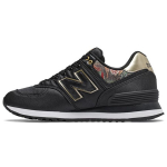 New Balance Nb 574 Klasikinės Mados Audinys Sintetinė Oda Žemi Bėgimo Maratono Bateliai Moteri&scaron;ki Sneakeriai Juodi Auksiniai WL574SNC 36