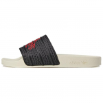 100 Thieves x adidas Adilette &scaron;lepetės Juoda Raudona Unisex sportbačiai Core-Black JR9152 38