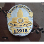 Jungtinių Valstijų metalinis ženklelis, Los Andželo ženklelis LAPD PO ženklelis, Numeris 13918
