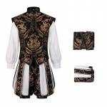 Tudor Elizabeth Karalius Princas Cosplay Kostiumas Apranga Liemenė su Kelnėmis Pilnas Rinkinys Siuvinėtas Tudo XL