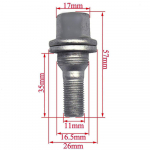 4 VNT 17 mm Rato Varžtai Veržlės 9817024580 Citroen C2 Peugeot 207