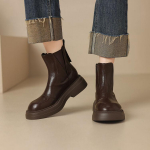 Mada Naujas Rudens Žiemos Moteri&scaron;kas Batai Platforminiai Batai Moterims Apvalus Pir&scaron;tas Trumpi Batai Madingi Batai Stambus Kulnas Riterio Batai Rankų darbo 43