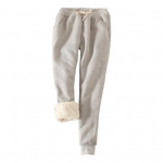 Moteri&scaron;ki bėgiojimo kelnės Elastinis juosmuo Reguliuojamas rai&scaron;telis Harem kelnės Vientisos spalvos Sutir&scaron;tintas aksominis pamu&scaron;alas Kasdieniai Siauro kirpimo sportinės kelnės S &scaron;viesiai pilka spalva