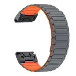 26 mm magnetinis silikoninis dirželis Garmin Band Fenix 8 51 mm 7X 7 Pro Fenix 6X 5X 5Plus Tactix 7 Enduro 3 kilpos Descent mk1 apyrankė Garmin Enduro3 2 gray