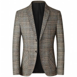 Vyri&scaron;kas Pavasario Rudens Verslo Atsitiktinis Kostiuminis &Scaron;varkas Slim Fit Paltas Vyri&scaron;kas vakarėliui Vestuvėms Viengubas Krūtinė Eleganti&scaron;ki Vir&scaron;utiniai Drabužiai 4XL pilka