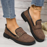Moteri&scaron;ki Loafers Pavasaris Ruduo Moteri&scaron;ki retro batai Nauji chaki spalvos plok&scaron;čiapadžiai mink&scaron;tu padu slydimo ant laisvalaikio vienviečiai batai moterims, plius dydis 35-42 40 tamsi chaki spalva