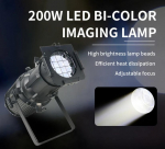 LED 200W ap&scaron;vietimo &scaron;viestuvas Profilinis Projektorius Spot &Scaron;viesa Aliuminio Profesionali &Scaron;ilta/&Scaron;alta Balta/RGBW Dmx Vakarėlio &Scaron;viestuvai TV Studijai Teatrui Atmosfera juoda