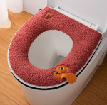 2 vnt / rinkinys &scaron;iltų tualeto sėdynių užvalkalų, įskaitant tualeto sėdynės užvalkalą ir tualeto dangčio užvalkalą, &scaron;iltai mink&scaron;tą plaunamą sėdimos vietos pagalvėlę