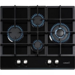 R&eacute;chaud &agrave; gaz - CATA - LCIB6031BK - 4 Br&ucirc;leurs - Verre - Noir - 9200 W