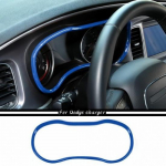 Inner Center Console Dashboard trument Box Cover Trim for Dodge Charger 2015+ mėlyna